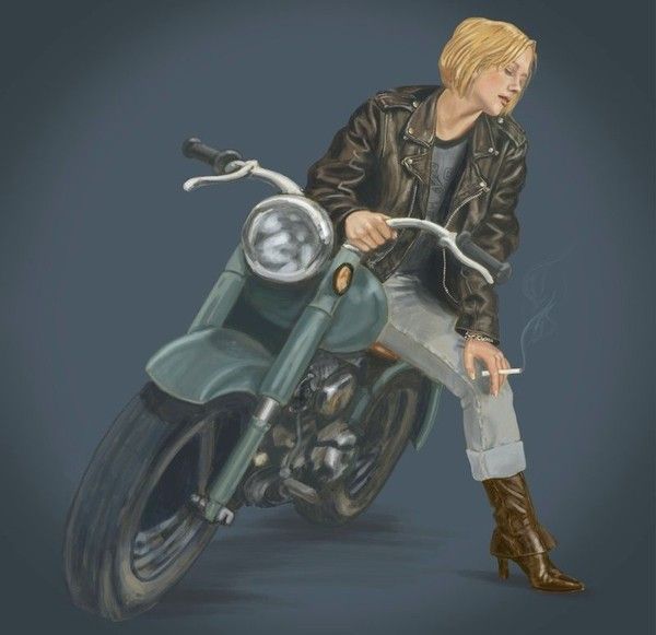 femme moto